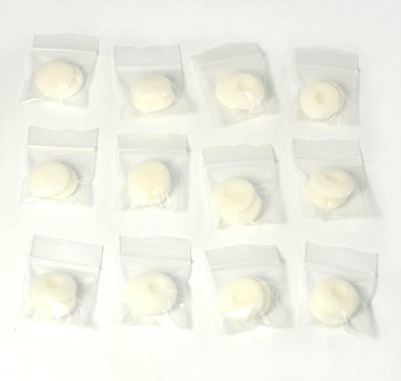 Ougual 12 Pack(24pcs) 18mm Earbud Foam Earpad, Replacement Sponge Covers for Earphone (White) - Image 3